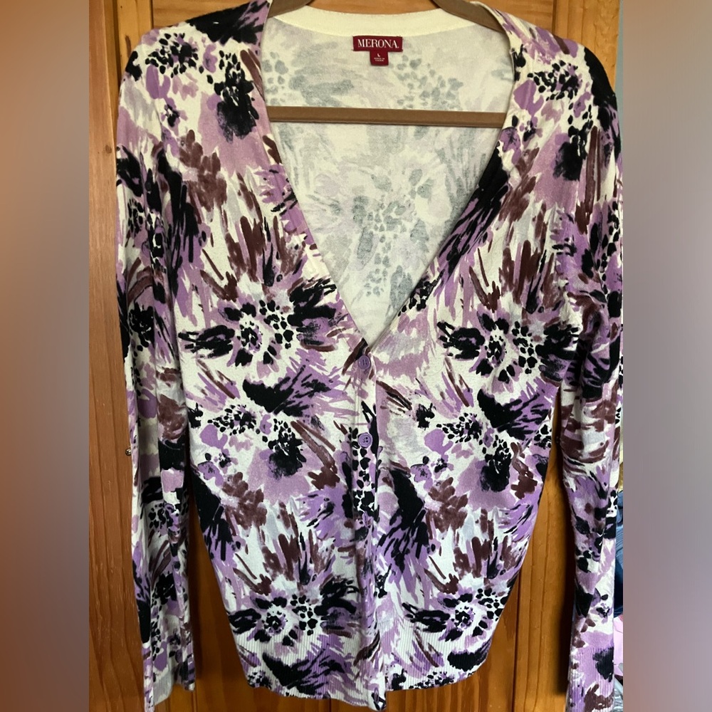 Long sleeve multi colored sweater